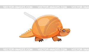 Cartoon Glyptodon dinosaur cute character - vector image