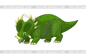 Cartoon styracosaurus dinosaur character - color vector clipart