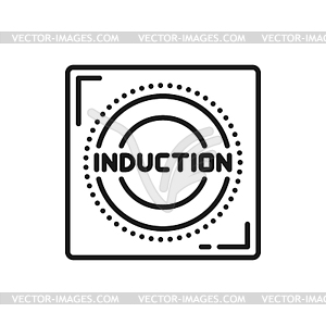 Outline surface for cooking with induction cover - vector image