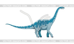 Cartoon Euhelopus dinosaur cute character - vector clipart