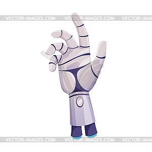 Роботизированный протез человеческой руки, рука робота-киборга - векторный клипарт