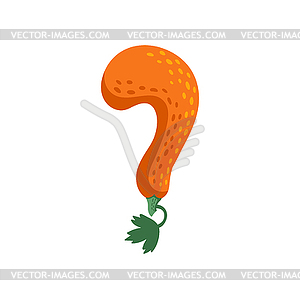 Question mark punctuation sign autumn Thanksgiving - vector image