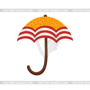 Letter J, ABC autumn type in shape of umbrella - royalty-free vector image