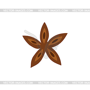 Cartoon anise star autumn fall Thanksgiving font - vector clipart