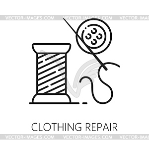 Repairing clothing icon. Sewing in hotel service - vector clip art