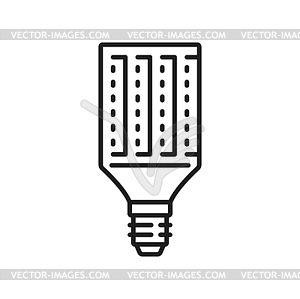 Light bulb and corn SMD diode LED lamp line icon - vector clipart