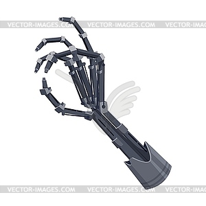 Robot hand showing ok good emoji gesture sign - vector image