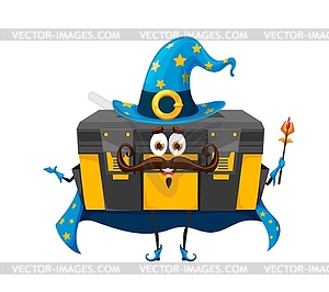 Мультяшный мастер ящика для инструментов на Хэллоуин забавный персонаж - векторное графическое изображение