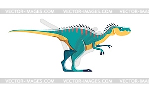Мультяшный динозавр, Дюбрейллозавр, динозавр юрского периода - векторное графическое изображение