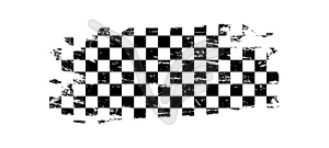 Grunge race flag checker pattern for car rally - vector clipart