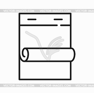 Calendar page, blank planning diary sticker icon - stock vector clipart