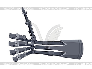 Robot hand with thumb finger up, cyborg ok sign - vector image