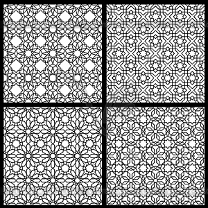 Mashrabiya arabesque textile, window pattern - vector clip art