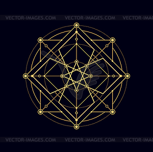 Геометрическая магия бохо священная форма эзотерический символ - векторный клипарт