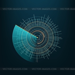 Футуристическая диаграмма круглого круга, HUD round circle - клипарт в векторе / векторное изображение