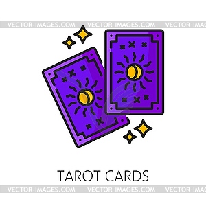 Карты Таро колдовство и магический значок или знак - графика в векторном формате