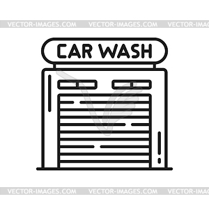 Car wash service, automatic washing garage station - vector image