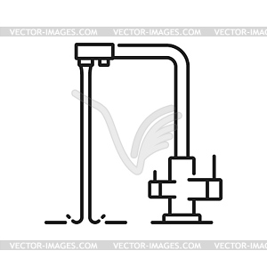 Tap kitchen and bathroom water filter faucet icon - vector image
