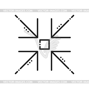 Full screen arrow icon. Zoom in and out, scale - vector clipart