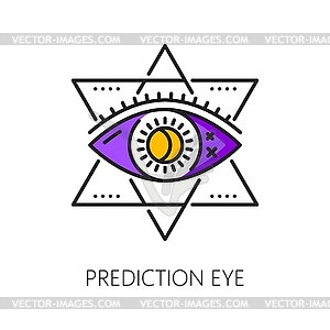 Providence eye witchcraft magic icon, sign - vector clip art