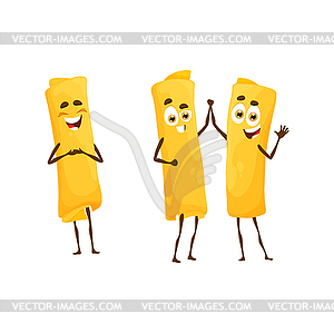 Cartoon fiory Italian pasta funny character - vector image