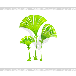Cartoon underwater seaweed plant or sea algae - vector image