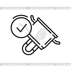 Tableware crockery, induction cooker outline icon - vector image
