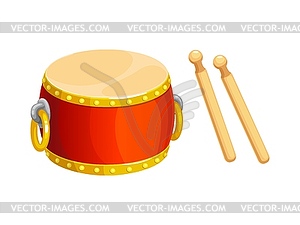 Cartoon drum, Chinese new lunar year holiday item - royalty-free vector image