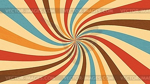 Carnival retro sunlight rays, background layout - vector clip art