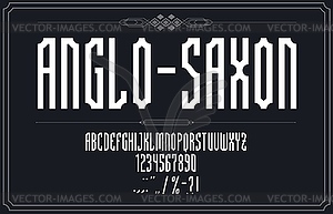 English pixel font, binary type or 8bit alphabet - vector image