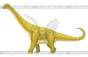 Titanosaur dinosaur cute cartoon character - vector clipart / vector image