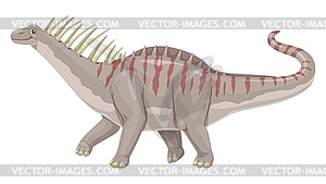 Amargasaurus dinosaur cute cartoon character - royalty-free vector clipart