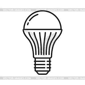 Light bulb and LED lamp line icon or pictogram - vector clipart