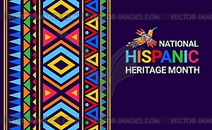 National hispanic heritage month decorative banner - vector image