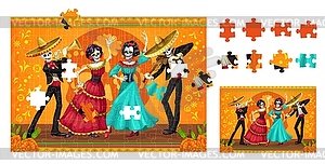 Dia de los muertos Mexican holiday characters - vector clipart