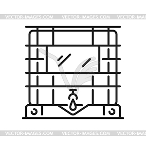 Water storage tank, irrigation system icon - royalty-free vector clipart