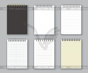 Realistic notebooks and sketchbooks set - vector clipart / vector image