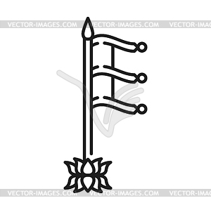 Buddhism religion symbol, Dhwaja Stambha flag - vector EPS clipart