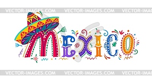 Mexico typography, mexican holiday banner - vector clipart