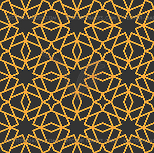 Mashrabiya arabesque pattern seamless background - vector image