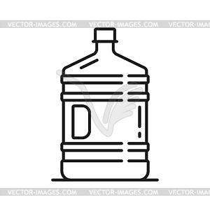 Water tank of bottle, aqua drink container package - vector image