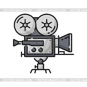 Cinematography camera video production icon - vector clip art