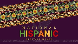 National hispanic heritage month festival banner - vector clipart