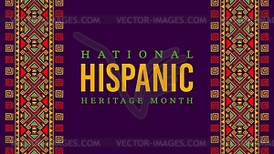 Ethnic ornament national hispanic heritage month - vector clipart