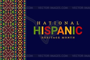 National hispanic heritage festival banner - vector image