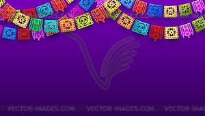 Мексиканский праздник Диа-де-Лос-Муэртос на фоне - векторный графический клипарт