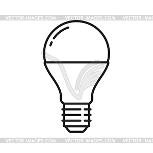 Произвольная лампочка и значок линии светодиодной лампы - векторное графическое изображение