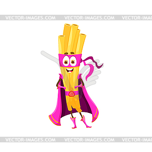 Cartoon zitoni italian pasta superhero character - vector EPS clipart