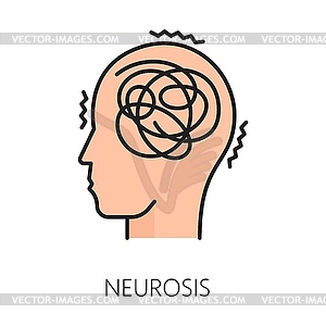 Neurosis psychological disorder problem, health - vector clip art