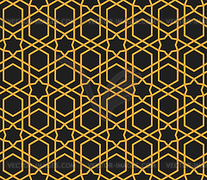 Mashrabiya arabesque pattern, seamless background - vector clipart